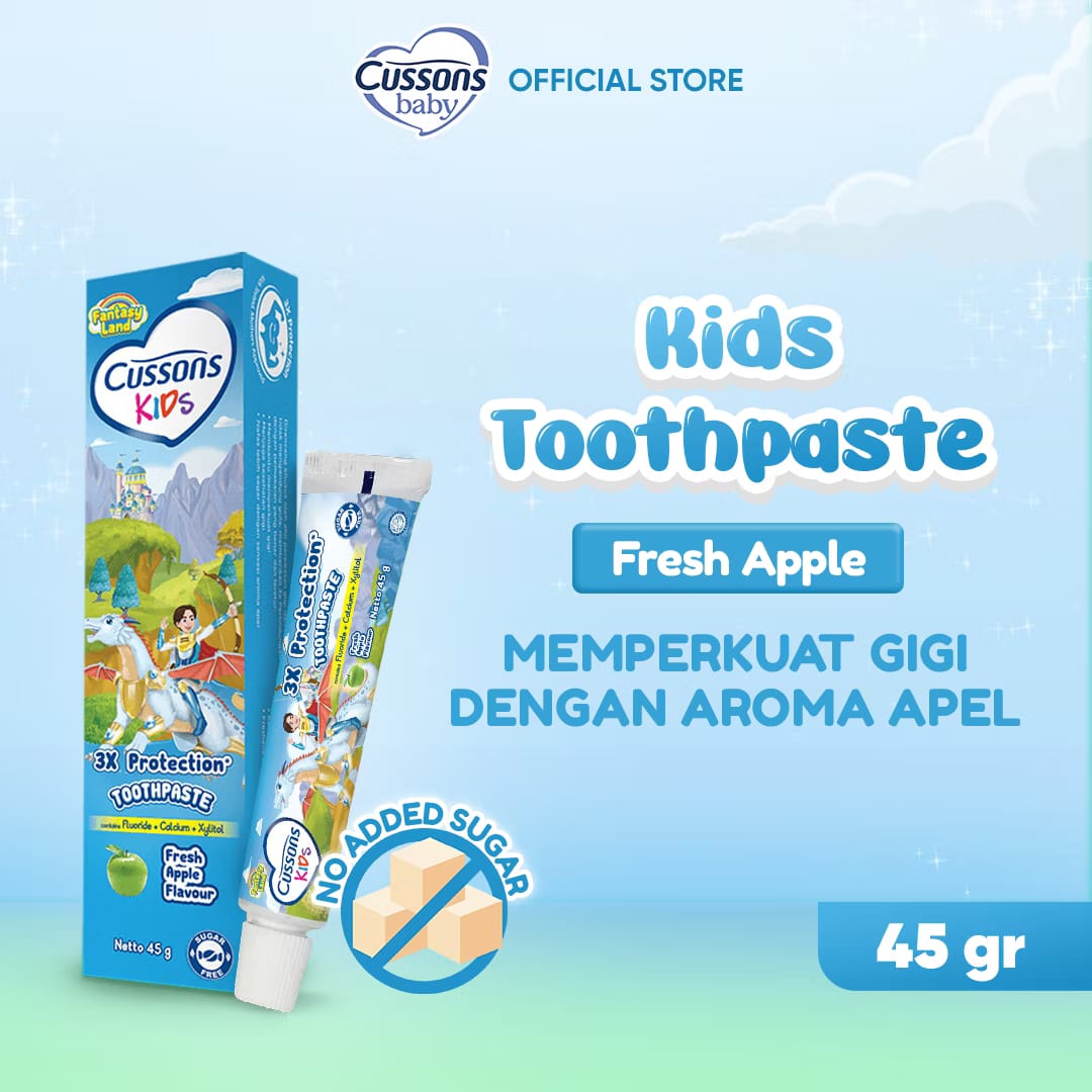 Cussons Kids Toothpaste Pasta Gigi Anak 45gr Membersihkan Gigi Anak Perawatan Mulut Gusi