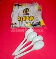 Sendok Makan Putih Ten Ten isi 100 pcs / Sendok Plastik / Sendok Butek / Sendok Bubur