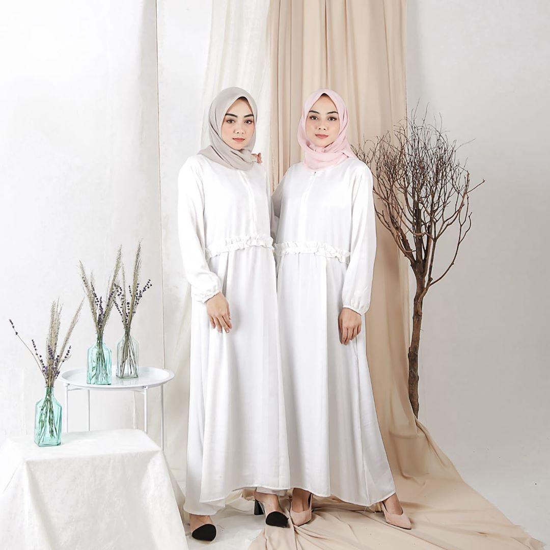 Baju Muslim Modern Gamis SASMIT DRESS Wolfis Terusan Wanita Paling Laris Dan Trendy Baju Panjang Polos Muslim Dress Pesta Terbaru Maxi Muslimah Termurah Pakaian Modis Simple Casual Terbaru 2019