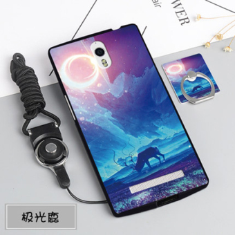 3D Relief Silica Gel Soft Casing Ponsel untuk OPPO X9007/Temukan 7 dengan Tali (