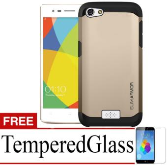 Case Slim Armor For OPPO Neo 5 + Free Temperedglass - Gold .