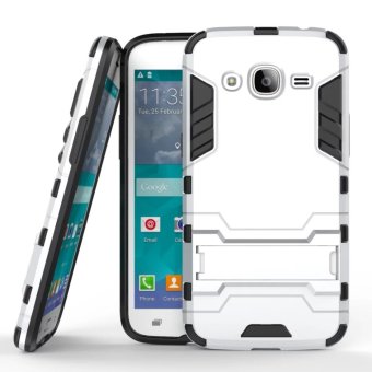 Case TPU + PC Hard Case for Samsung Galaxy J1 2016 ( J120 ) - Silver