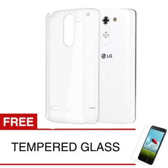 Crystal Case for LG G3 Stylus - Clear Hardcase + Gratis Tempered Glass, Show Detail
