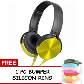 DJ Power Stereo Extra Bass OEM Headphone Headset Earphone + FREE 1PC BUMPER SILICON PELINDUNG HANDPHONE