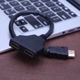 HDMI HD 1 Dalam 2 Adaptor Kabel Konversi Cable Adapter (Hitam)-Intl Januari 2019 - 4 HDMI HD 1 Dalam 2 Adaptor Kabel Konversi Cable Adapter (Hitam)-Intl - 4