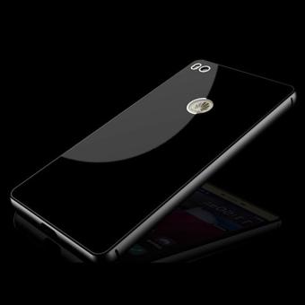 Aluminium Bumper with Mirror Back Cover for Huawei P8 - Black/Black