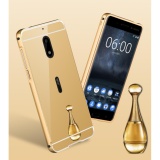 Cermin Mewah Bumper Anti-gores Bright Pelindung Case Untuk Nokia 6 (perak)-Intl Januari 2019 - 3 Cermin Mewah Bumper Anti-gores Bright Pelindung Case untuk Nokia 6 (perak)-Intl - 3