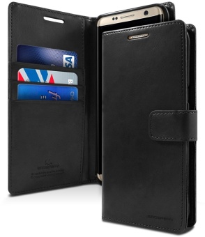 Mercury Blue Moon Diary Case Casing Cover for Samsung Galaxy Note 5 - Hitam