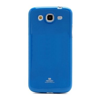 Mercury Jelly TPU Soft Case Samsung Galaxy Mega 5.8 Casing Cover - Biru Tua
