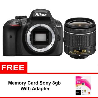 Nikon D3400 Body + Lensa AF-P 18-55mm non VR + Memory Sony