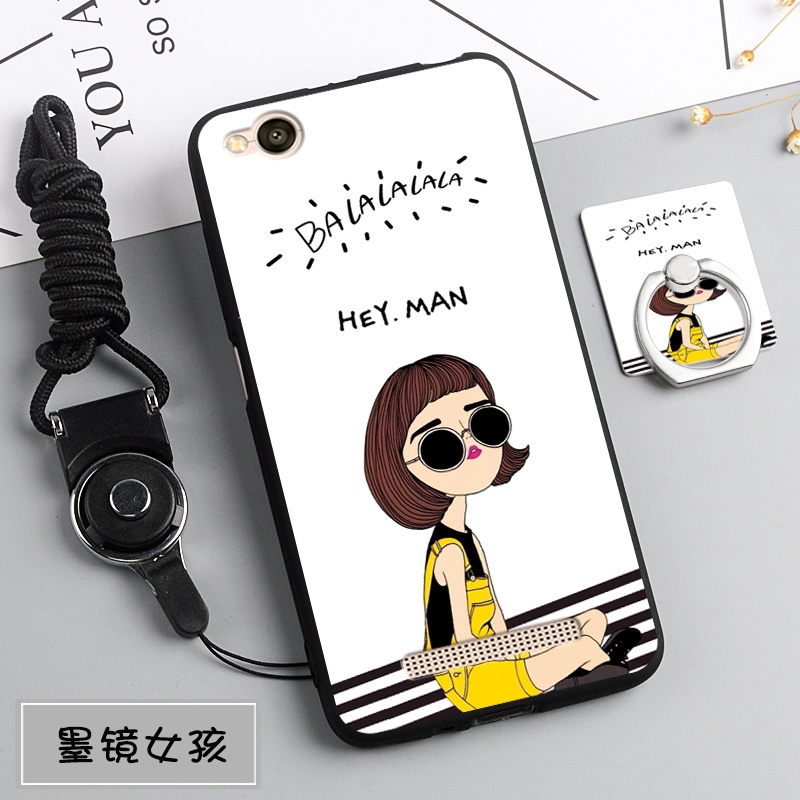 Discount Silica Gel Soft Casing Ponsel untuk Xiaomi Redmi 4A dengan Tali dan Ring (Multiwarna