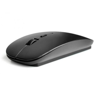 Slim 2.4 GHz Tetikus Nirkabel Optik + Receiver untuk Laptop PC MAC Hitam-Intl