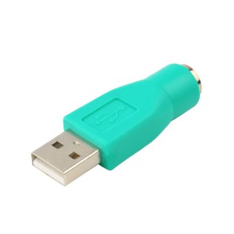 USB Male untuk PS2 untuk PC komputer wanita konverter adaptor Keyboard Mouse