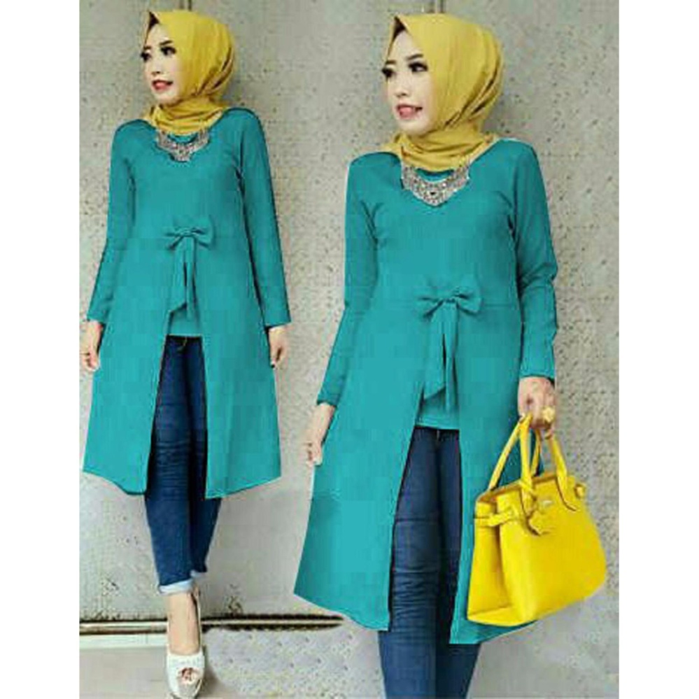 Yuki Fashion Tunik Becca +2Lapis Bahan - Tosca