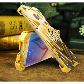 zimon Original Brand Shockproof Anti-knock Back Cover metal aviation Aluminum Tough armor Phone cases covers for samsung galaxy S6 edge plus cases bumper ...