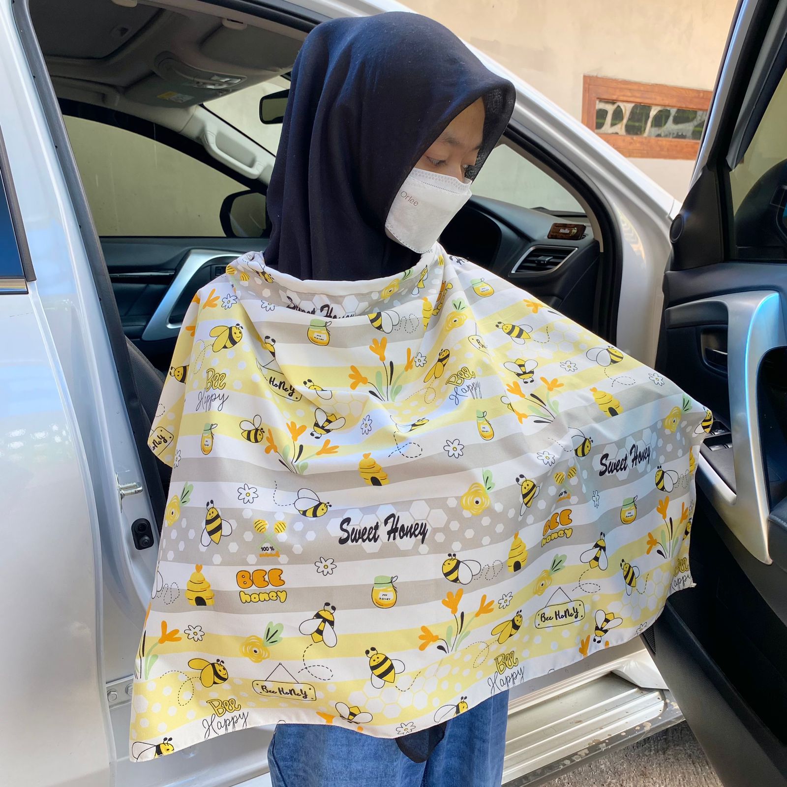 Apron Menyusui Nursing Cover Apron besar penutup Menyusui SUKMASTORE