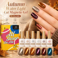 BPOM CERTIFIED BORN PRETTY Dark Brown AUTUMN Water Light Cat Eye Magnetic Gel Polish 10ml