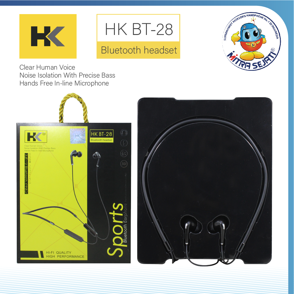Handsfree Bluetooth HK Sport BT28 Earphone Bluetooth-AHFBT28HK