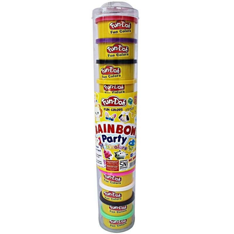 Mainan Lilin Fun Doh Rainbow isi 12 Refill Fun Doh 28083 - Mainan Kreasi Anak 1 2 3 4 5 6 Tahun TK SD
