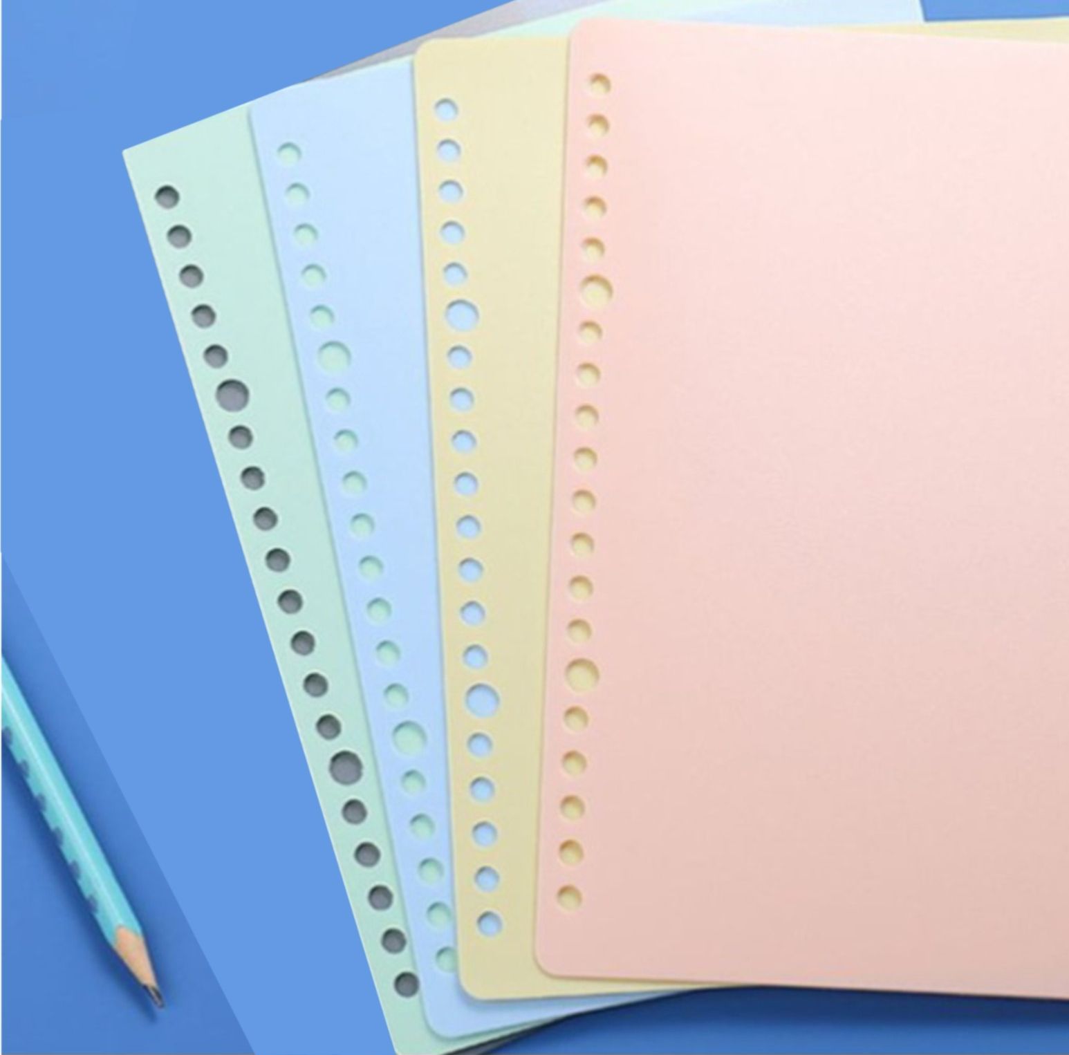 Loose Leaf B5 A5 Kertas File isi Binder 20 Holes A5 26 Holes B5 A4 50 Sheet Multicolor Loose Leaf Binder A5 Loose leaf B5 Hvs warna Binder Isi Ulang A4 Journal Refill Paper Warna Isi Kertas binder a5 Loose Leaf A5 Polos Berwarna A6