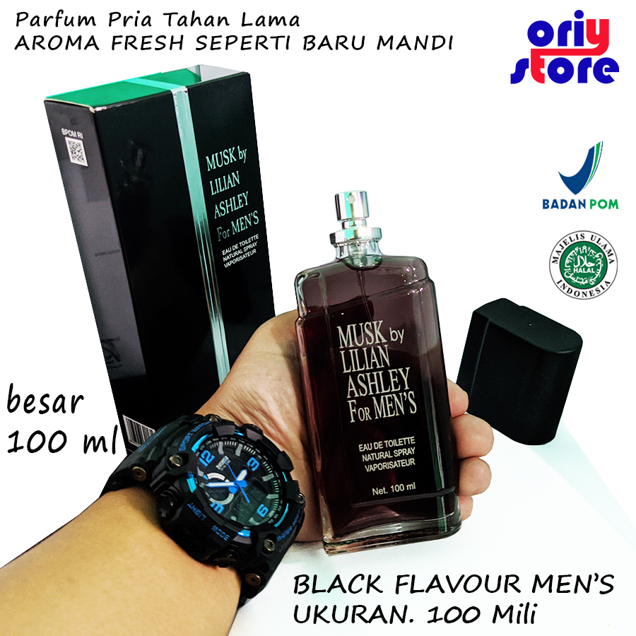 Parfum Cowok 100 Mili Tahan Lama Parfum Kalem Parfum Super kalem-Nyaman BLACK Oriy-store