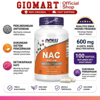 NOW Foods NAC 600mg 100 Vegan Capsules – Suplemen N-Acetyl Cysteine untuk Antioksidan Detox Tubuh & Kesehatan Hati