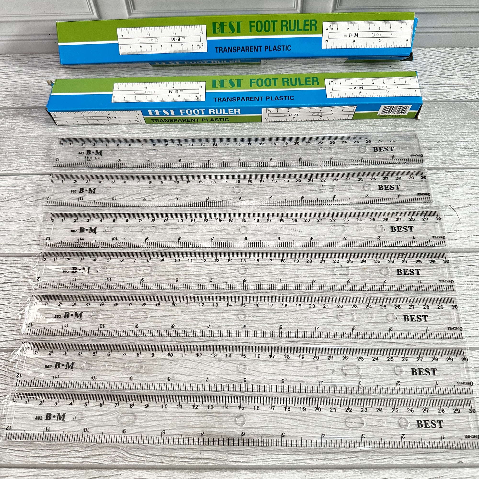 SELUSIN ( 12 PCS ) Penggaris Plastik Mika 30 Cm