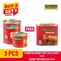 [BUY 2 GET 1] KORNETKU Kornet Sapi 340 g + 200 g FREE Kornet Sapi Regular 340 g