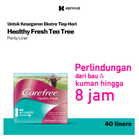 Carefree Healthy Fresh Panty Liner Pembalut Wanita dengan Perlindungan dari Bau & Kuman 40 pads