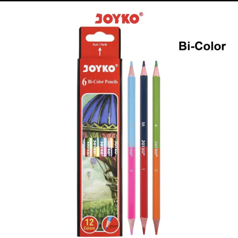 Joyko Bi-Color/ Pencils Duo Color 2 Warna Per Pensil/pensil warna