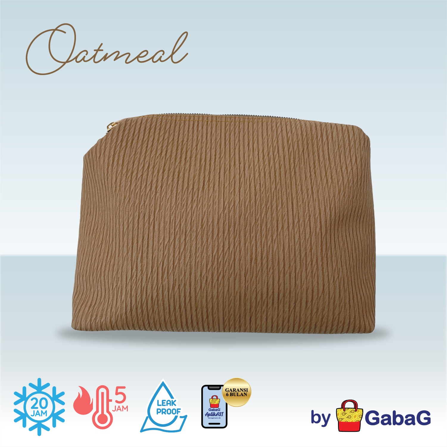 GabaG Tas Asi –Cooler Bag Gabag -Tote Single Compartment | Tas Bekal |Tas Bayi | Diaper Bag Giana