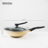 Calypso Wok Pan Aluminium Granite Coating 30cm Induksi 2 Variant Warna Non Stick