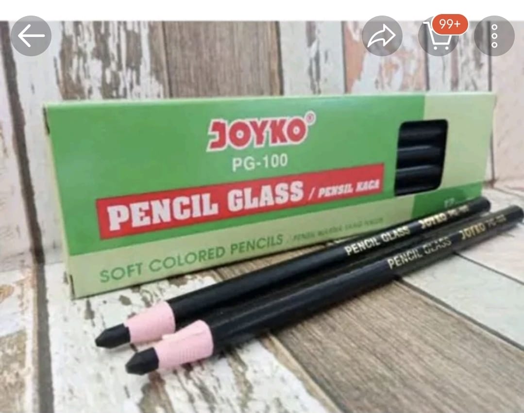 Pensil kaca/ pencil glass joyko hitam