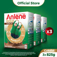 Anlene Gold 5X Susu Bubuk Dewasa Cokelat 825gr x3 - Nutrisi Tinggi Kalsium Untuk Tulang Sendi dan Otot