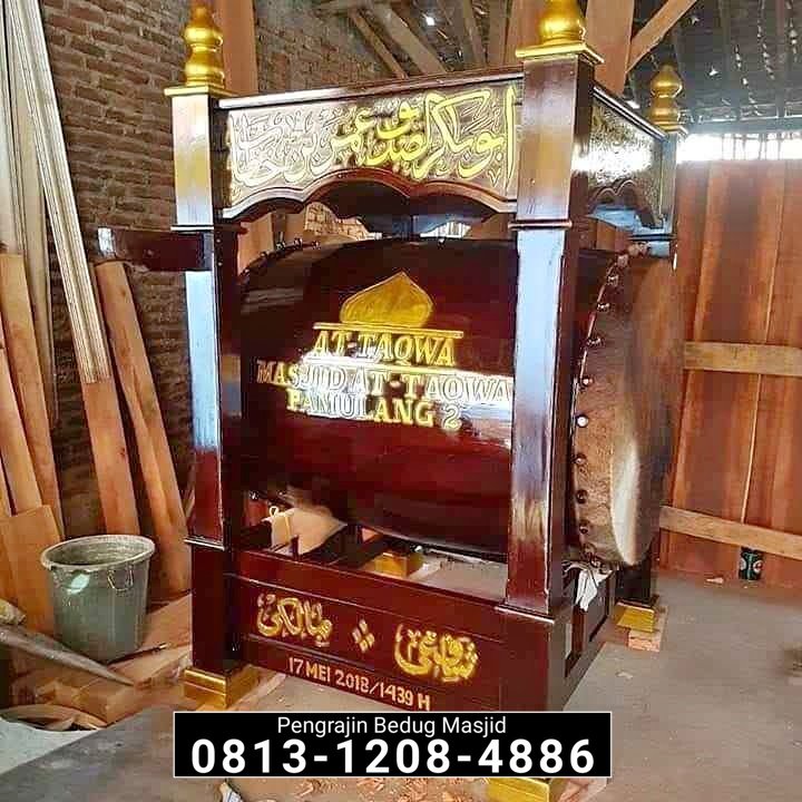 Bedug Masjid Besar Beduk Masjid Kayu Jati Kulit Sapi Kulit Kerbau Bedug Mesjid Mushola Murah Berkualitas harga Terjangkau Jidor
