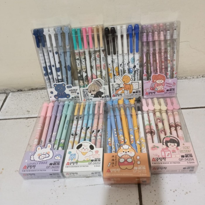 Pulpen bisa di hapus murah karakter isi 12 pcs/1 lusin