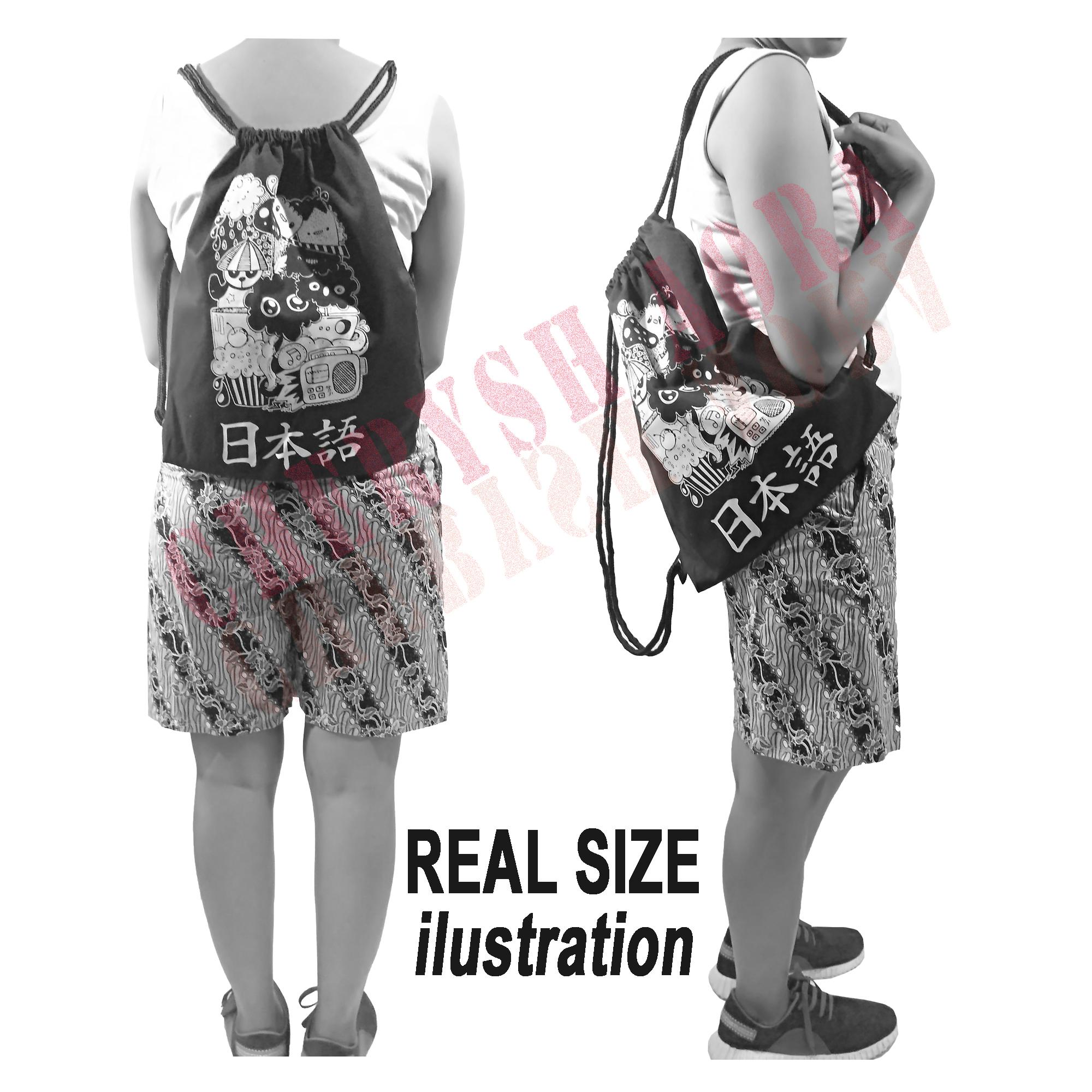 Tas Ransel Stringbag / String Bag / Tas Serut - Just Do It Januari 2019 - 3 tas ransel stringbag / string bag / tas serut - just do it - 3