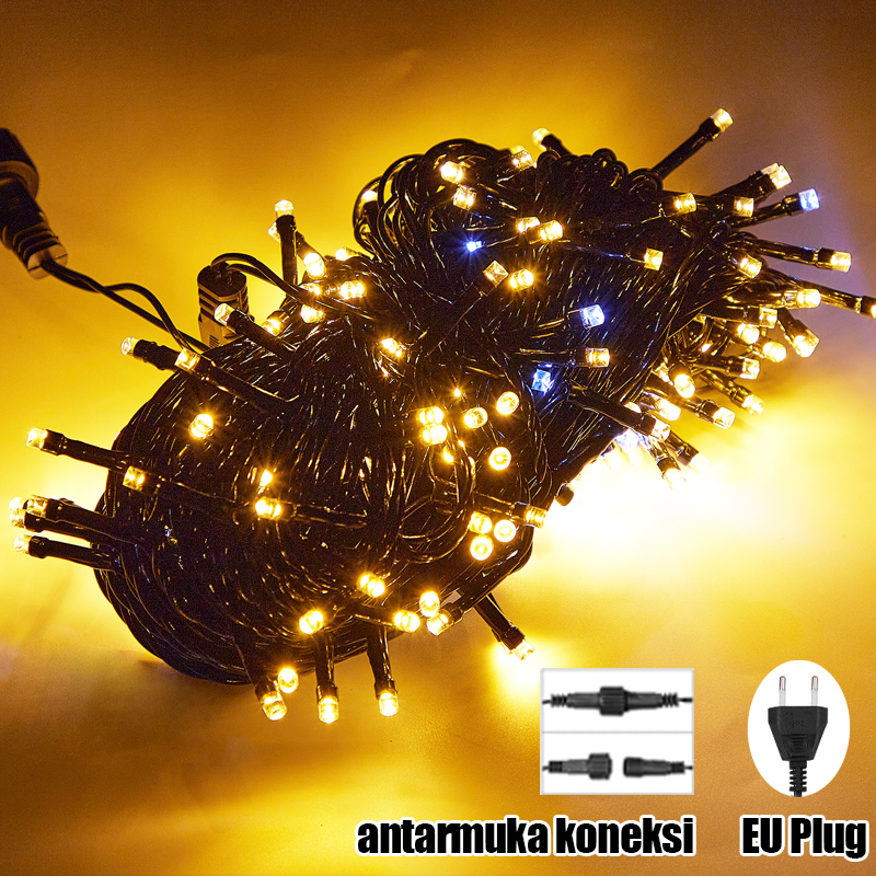 Anbolt Lampu Hias Ramadhan 10 / 20 Meter Lampu Kelap Kelip Lampu Tumblr Rainbow Lampu Outdoor Waterproof Cahaya Warna（Dapat Dihubungkan）