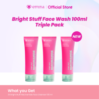 Triple Pack Emina Bright Stuff Niacinamide & Emina Prebiotic Tranexamic Acid Face Wash for Acne Prone Skin - Sabun Muka Cerah Glowing Perbaiki Skin Barrier Mengontrol Minyak Tanpa Ketarik Cocok untuk semua jenis kulit