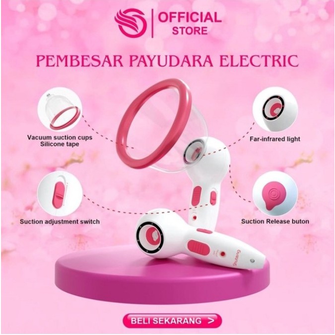 Pompa Payudara Elektrik Pembesar Pengencang Payudara Manual Vacum ASI