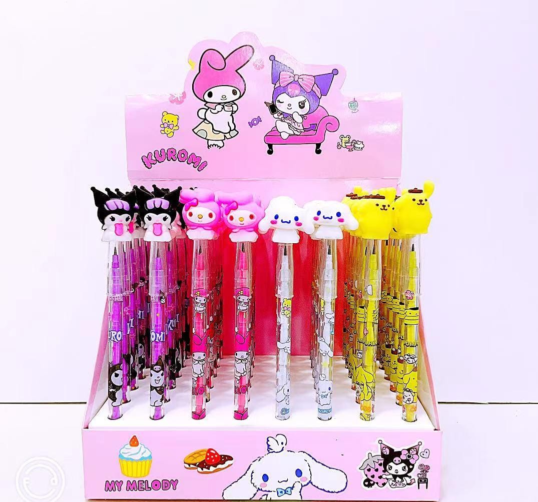(48pc/56pc) pensil lantu susun/pensil susun karakter/pensil cabut/LANTU 1BOX BESAR