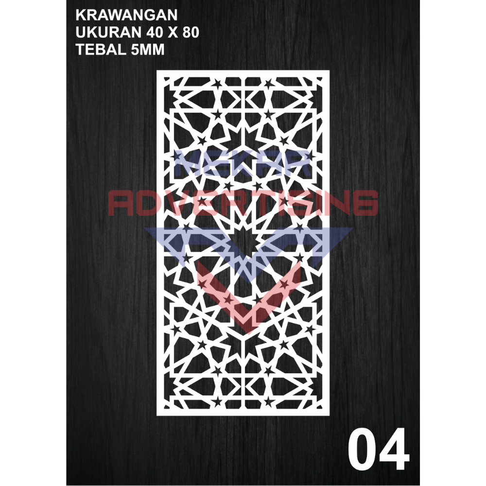 KRAWANGAN PVC BOARD / ORNAMEN PVC FOAM BOARD TEBAL 5MM MODEL 04