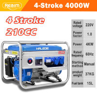 Reaim Generator Portabel Bensin Tugas Berat untuk Rumah Senyap ZS-POWER PB5900E Genset Generator Listrik Bensin Tembaga 4000 Watt