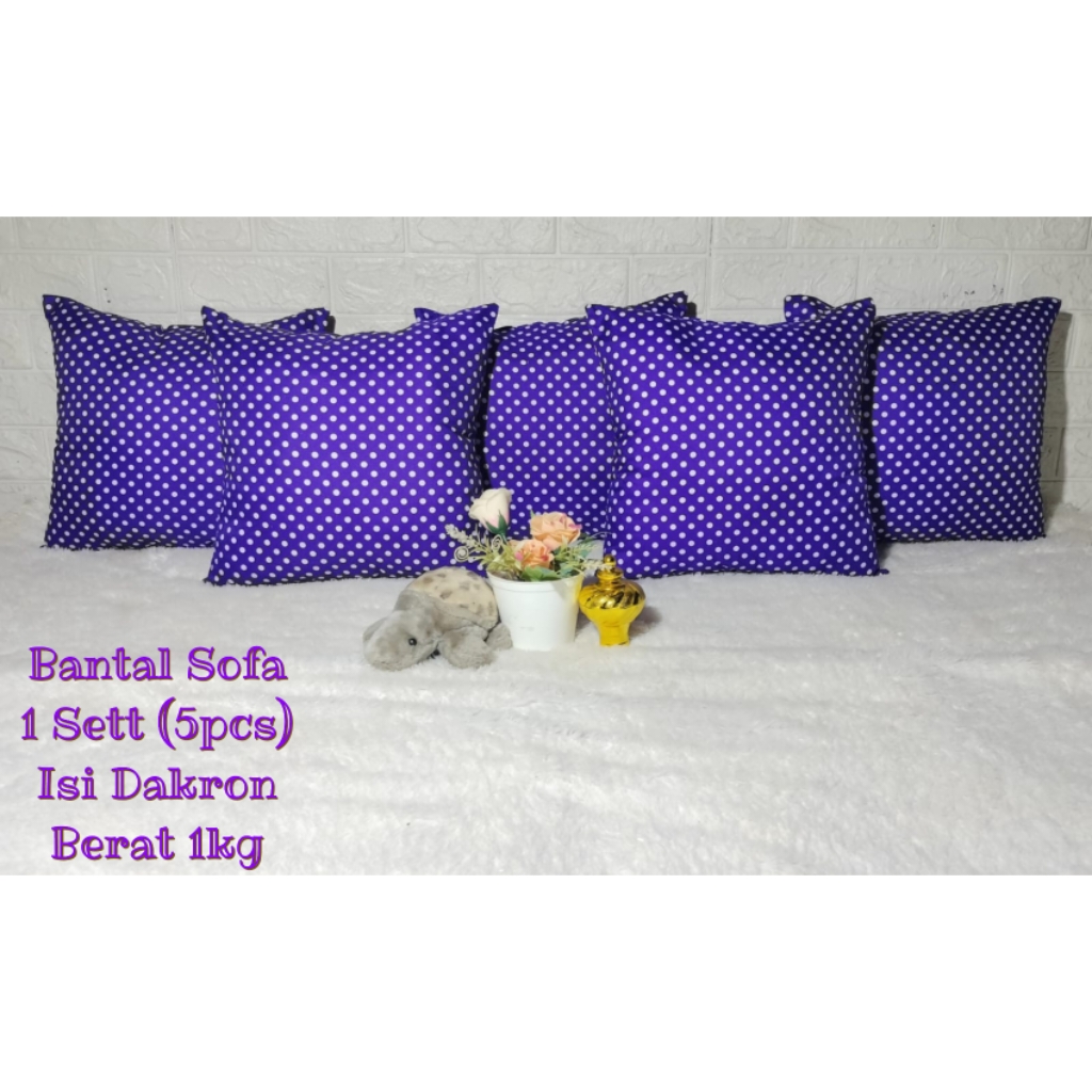 BANTAL KURSI RUANG TAMU MURAH 1 SET ISI 5 PCS