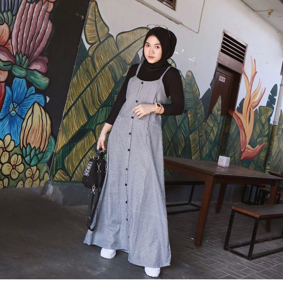 Baju Muslim Modern INAYMA OVERALL Cotton Baju Wanita Jumpsuit Casual Pakaian Modern Baju Kerja Hijab Modern Terbaru Overall Kekinian Baju Kodok Baju Terusan Muslimah Jumpsuit Lucu Overall Keren Kekinian 2019
