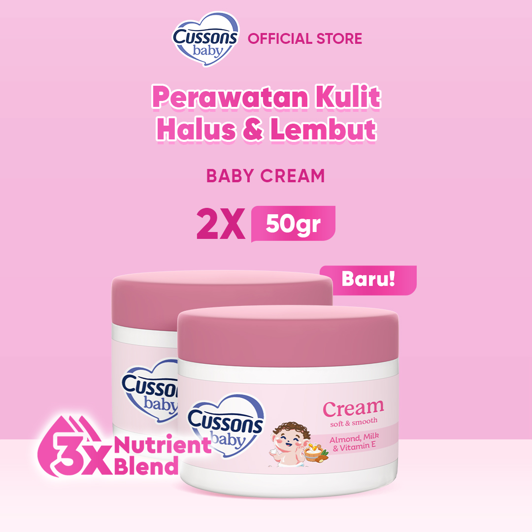 [Paket isi 2] Cussons Baby Cream Soft & Smooth 50gr