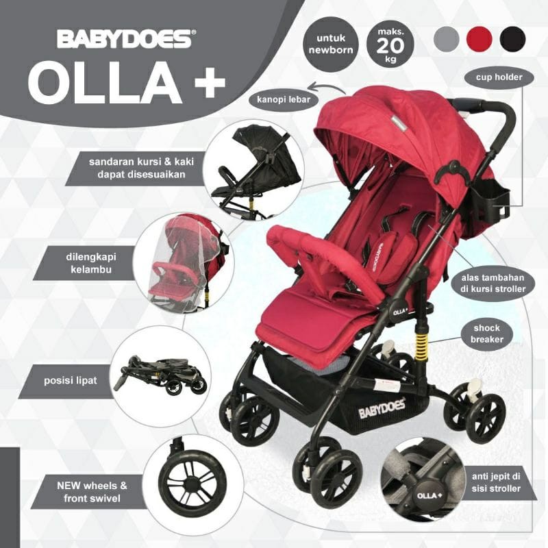 Stroller Babydoes Hola / Olla Kereta Dorong Bayi