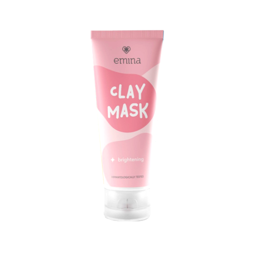 Emina Clay Mask The Pink Variant - Brightening 60 ml / Masker Wajah Untuk Kulit Kusam
