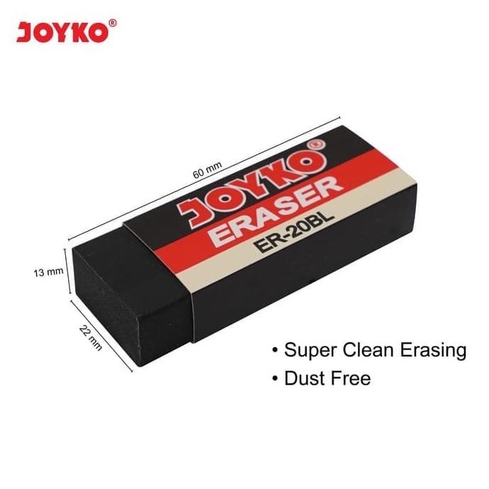 (1 pack) Penghapus Eraser Joyko Hitam Besar ER-20BL
