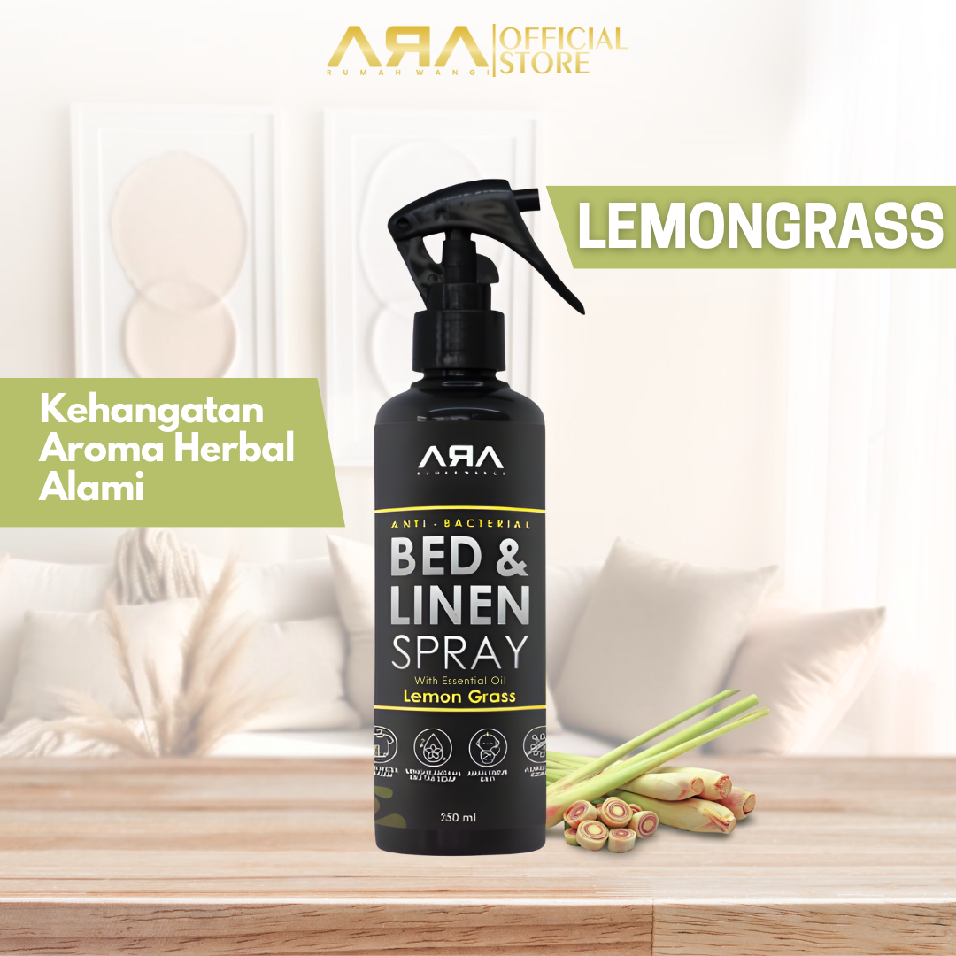 Parfum Pengharum Ruangan BED & Linen Spray Antibacterial Kutu Tungau by ARA